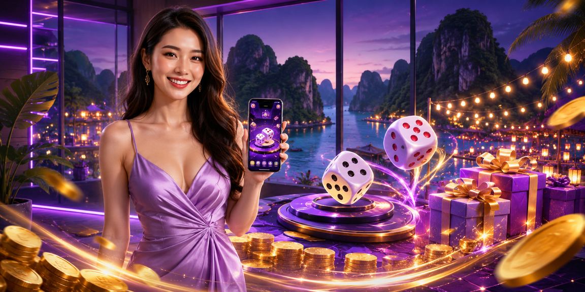 Xúc xắc tài xỉu và cảnh quan Ninh Bình gợi không khí cá cược trực tuyến